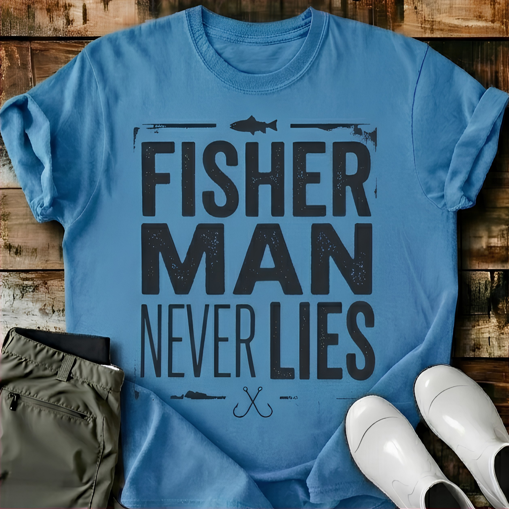 Fisherman Never Lies T-Shirt | Fishing Graphic Tee