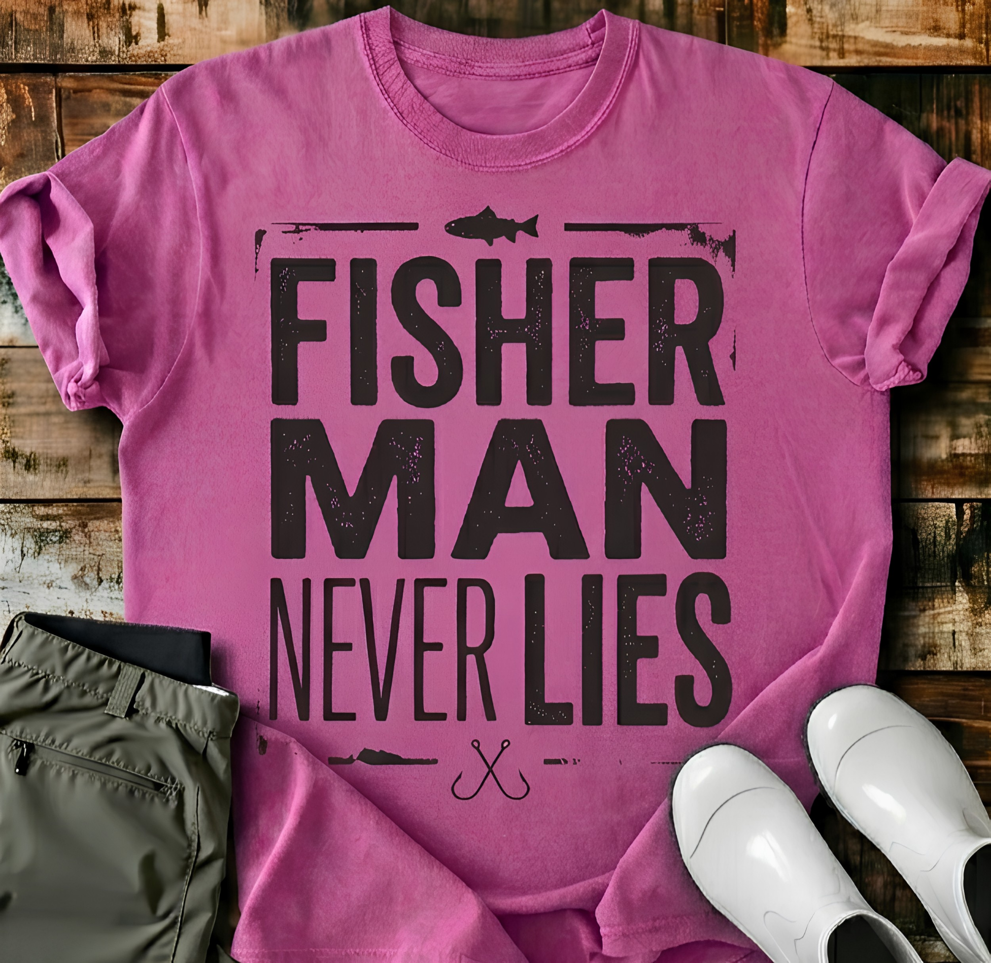 Fisherman Never Lies T-Shirt | Fishing Graphic Tee