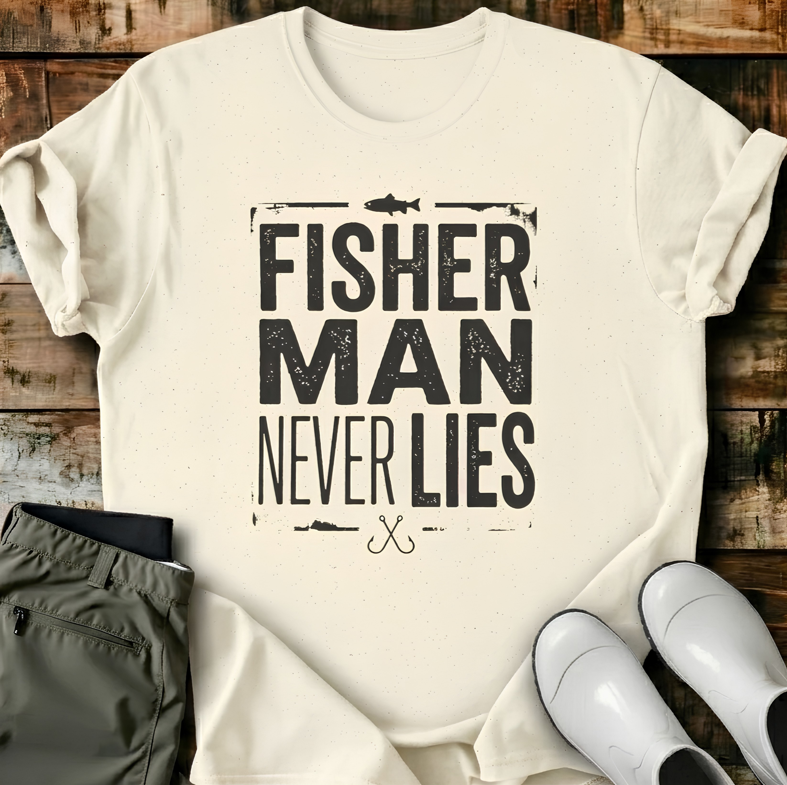 Fisherman Never Lies T-Shirt | Fishing Graphic Tee
