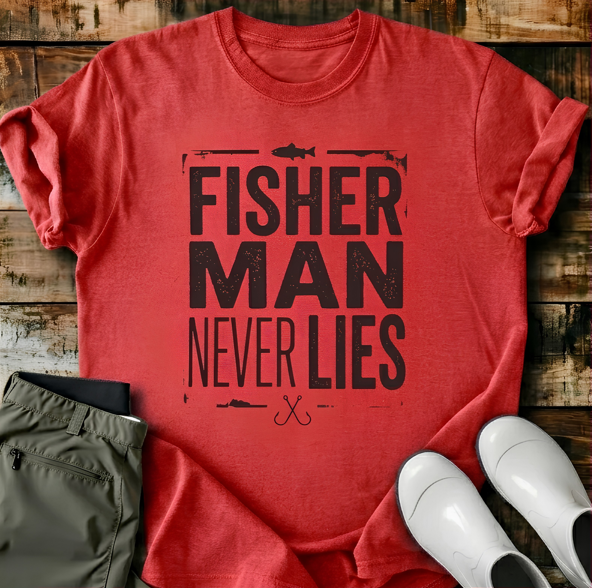 Fisherman Never Lies T-Shirt | Fishing Graphic Tee