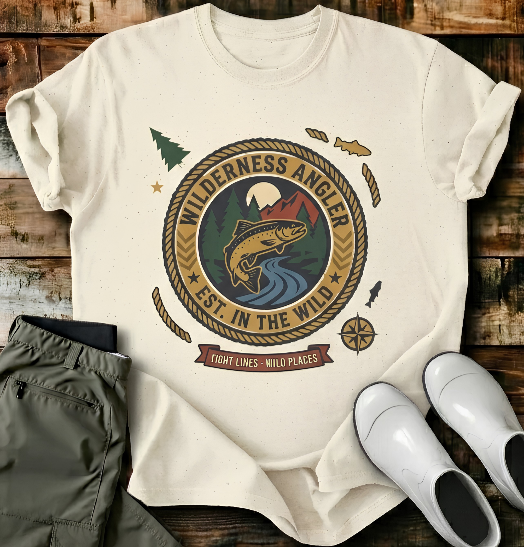 Wilderness Angler T-Shirt | Fishing Graphic Tee