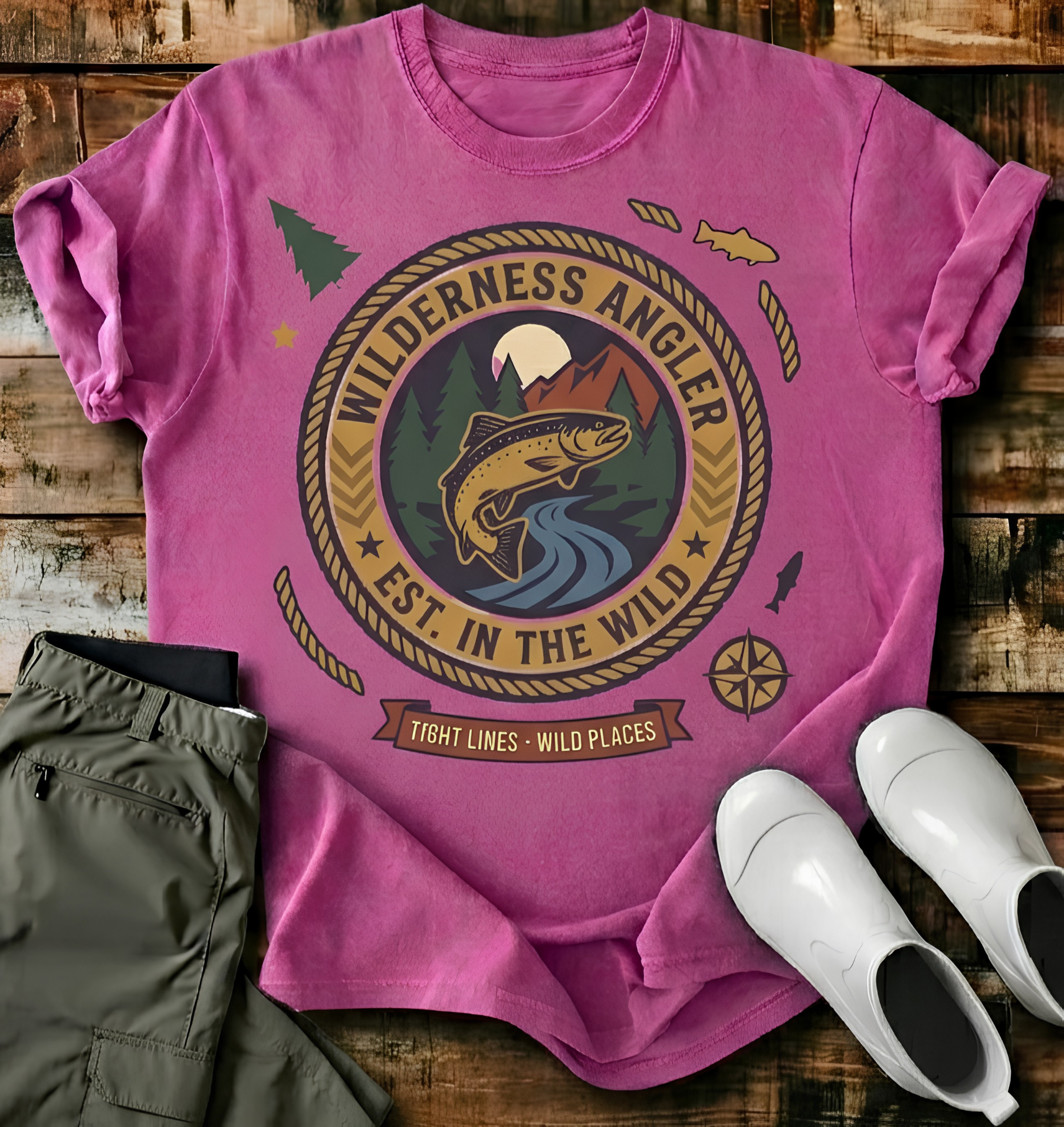Wilderness Angler T-Shirt | Fishing Graphic Tee