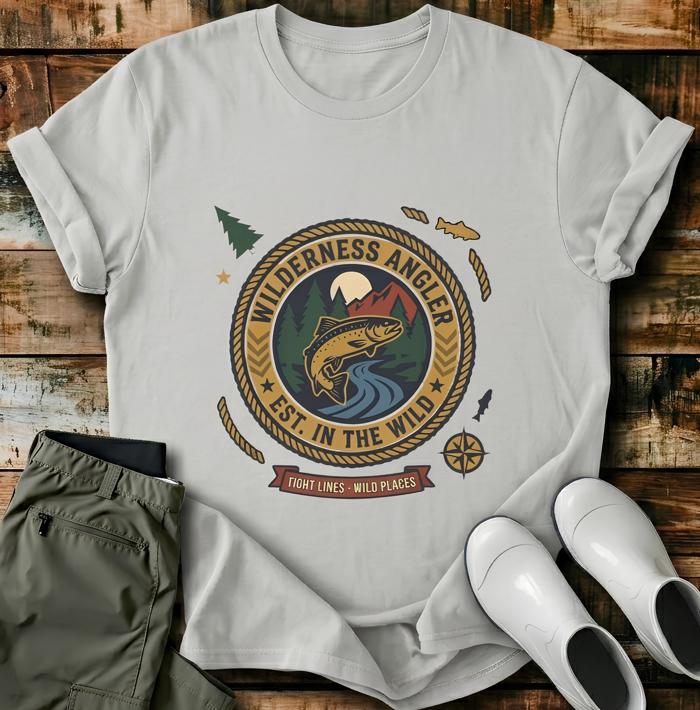 Wilderness Angler T-Shirt | Fishing Graphic Tee