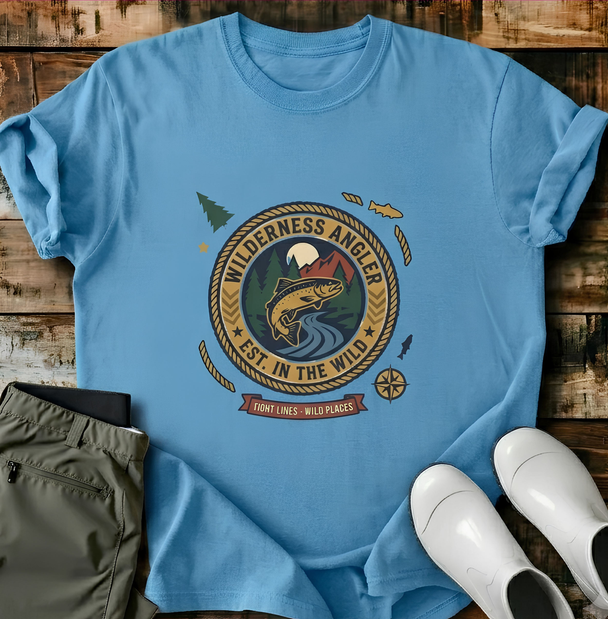 Wilderness Angler T-Shirt | Fishing Graphic Tee