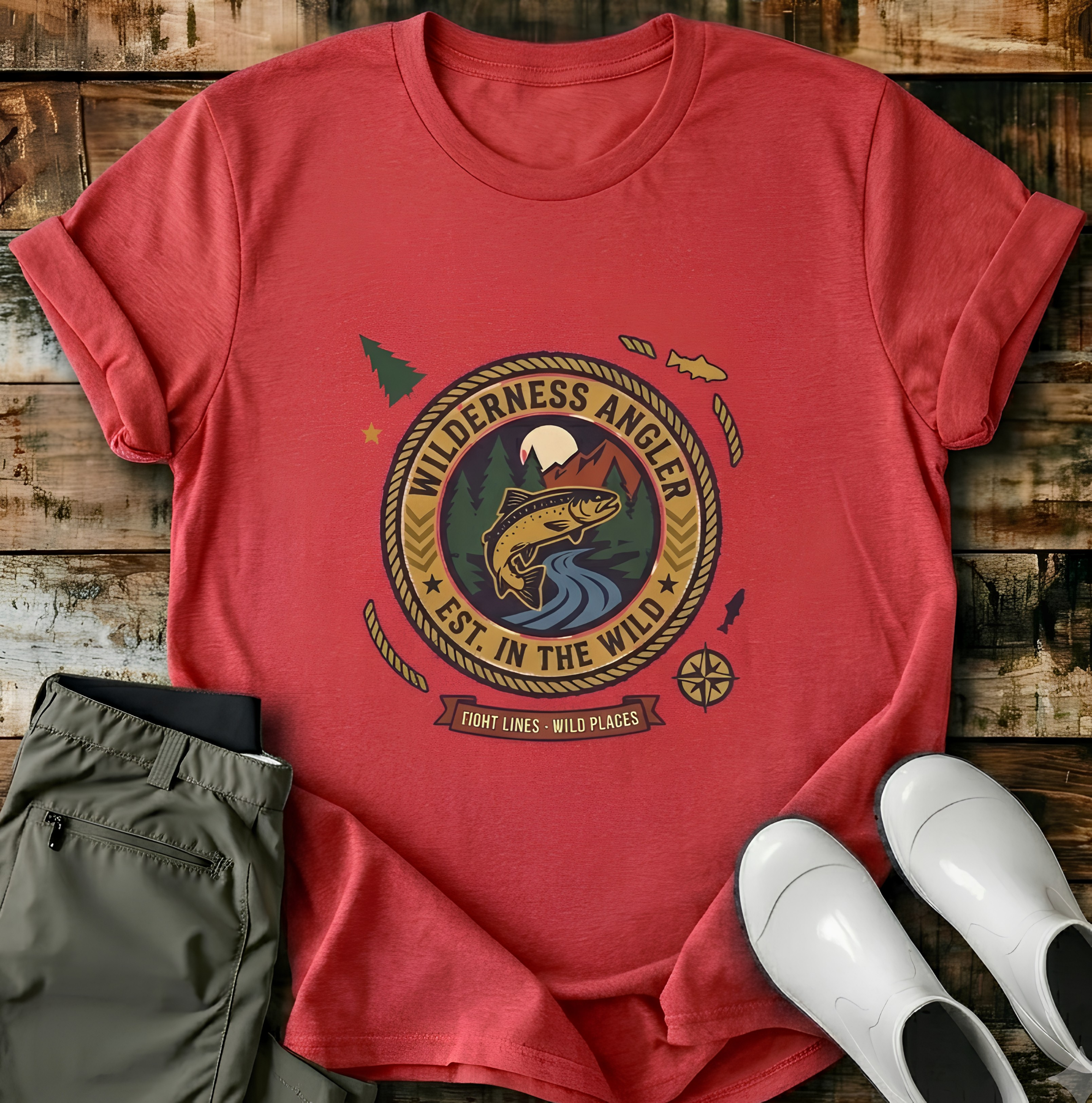 Wilderness Angler T-Shirt | Fishing Graphic Tee