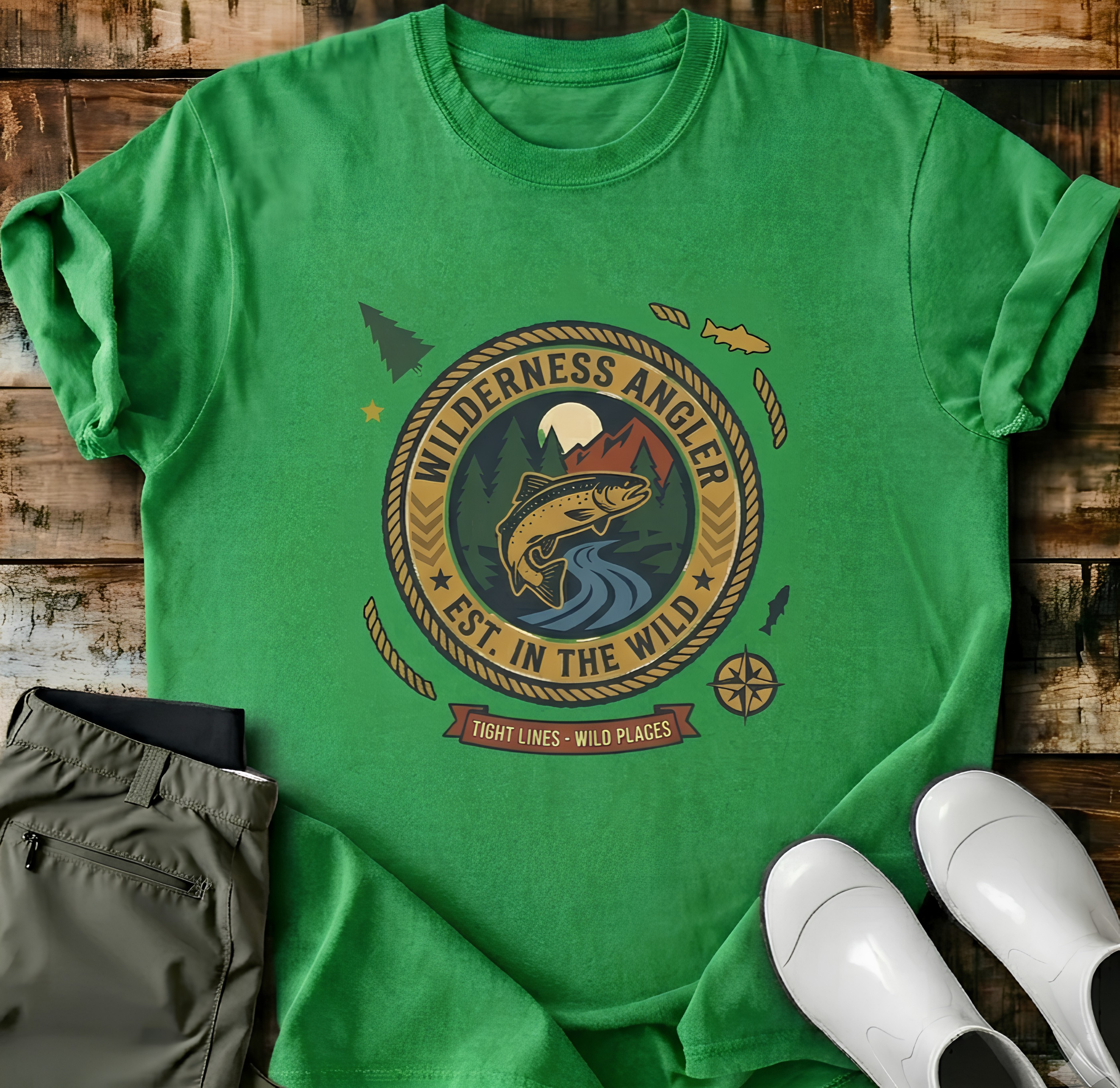 Wilderness Angler T-Shirt | Fishing Graphic Tee