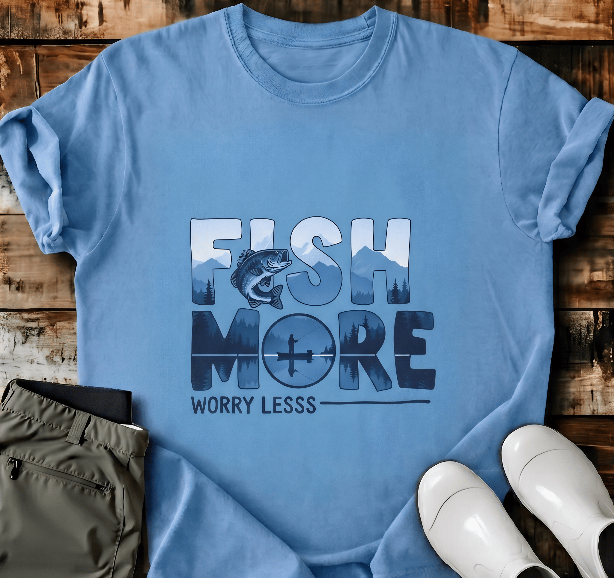 Fish More Worry Less T-Shirt