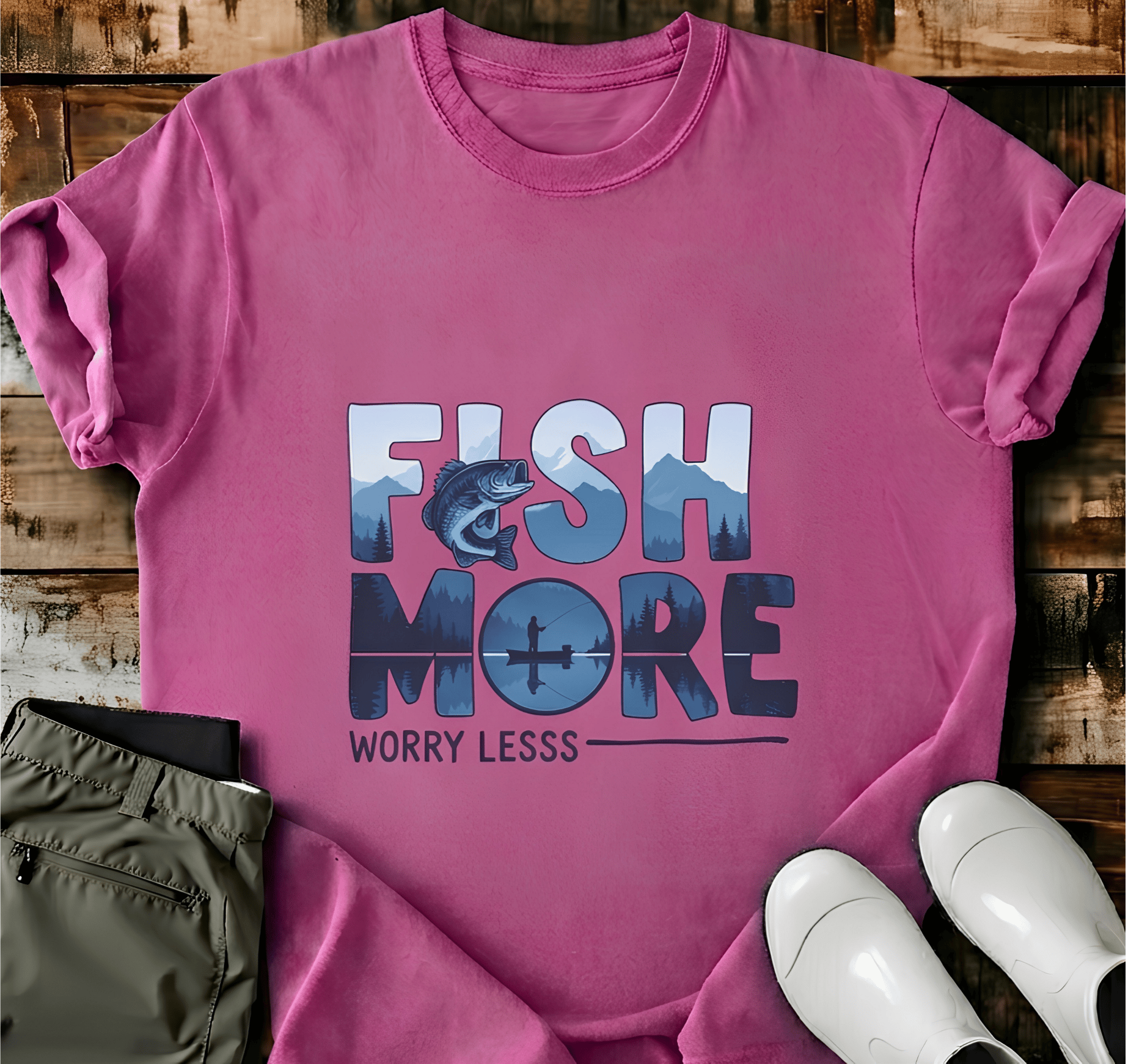 Fish More Worry Less T-Shirt