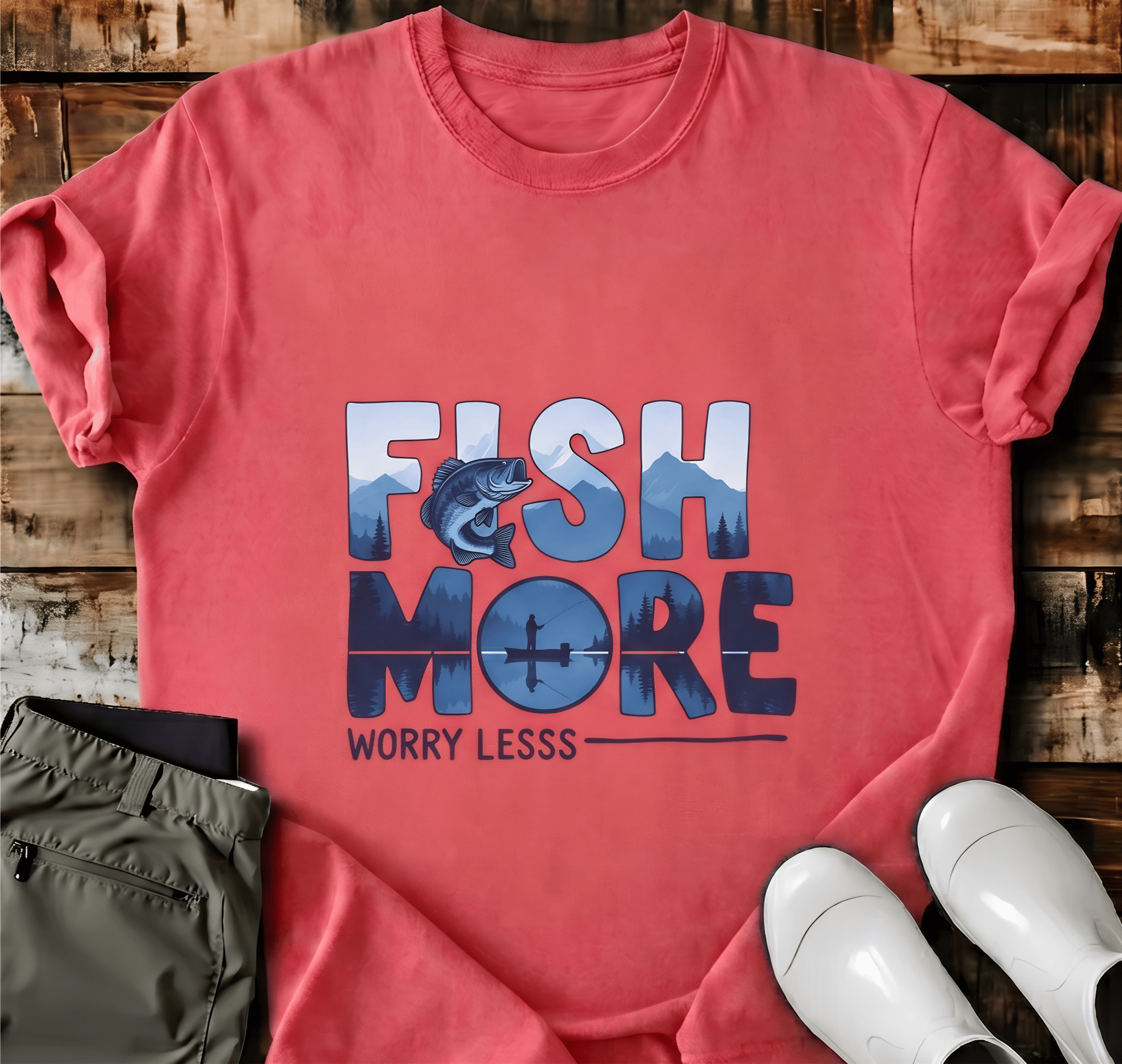Fish More Worry Less T-Shirt