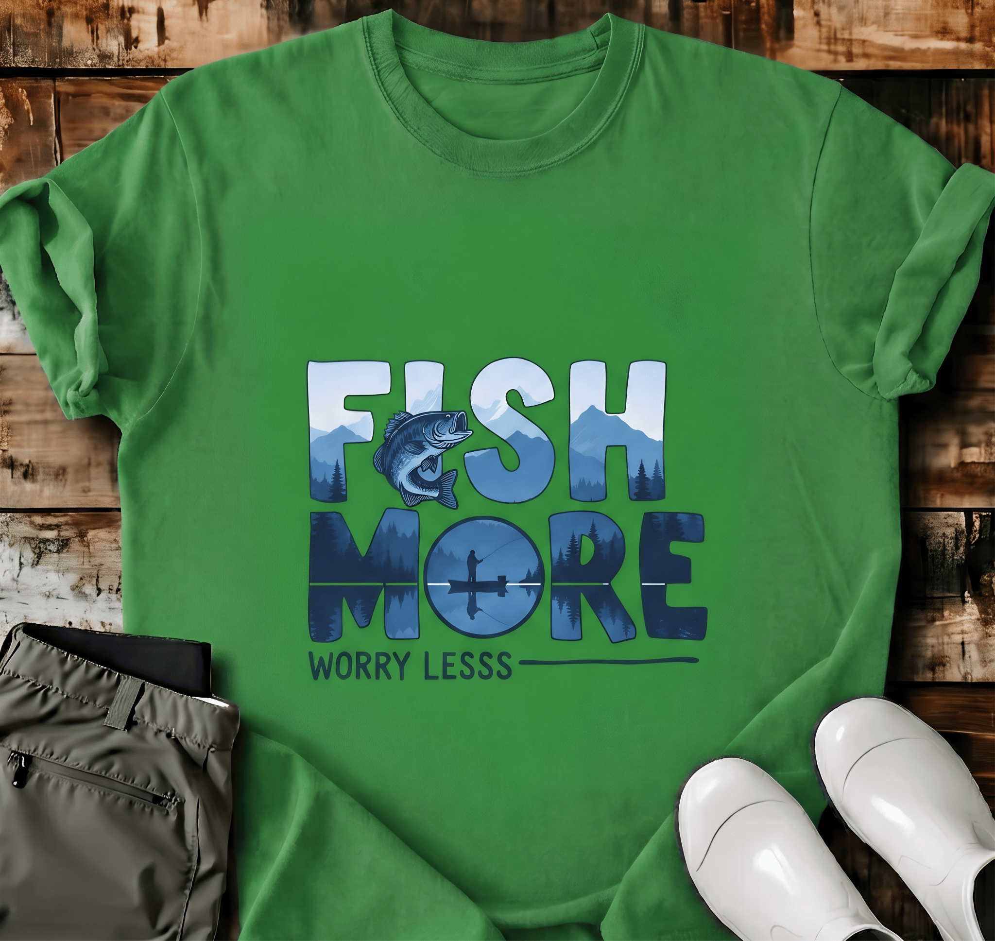 Fish More Worry Less T-Shirt