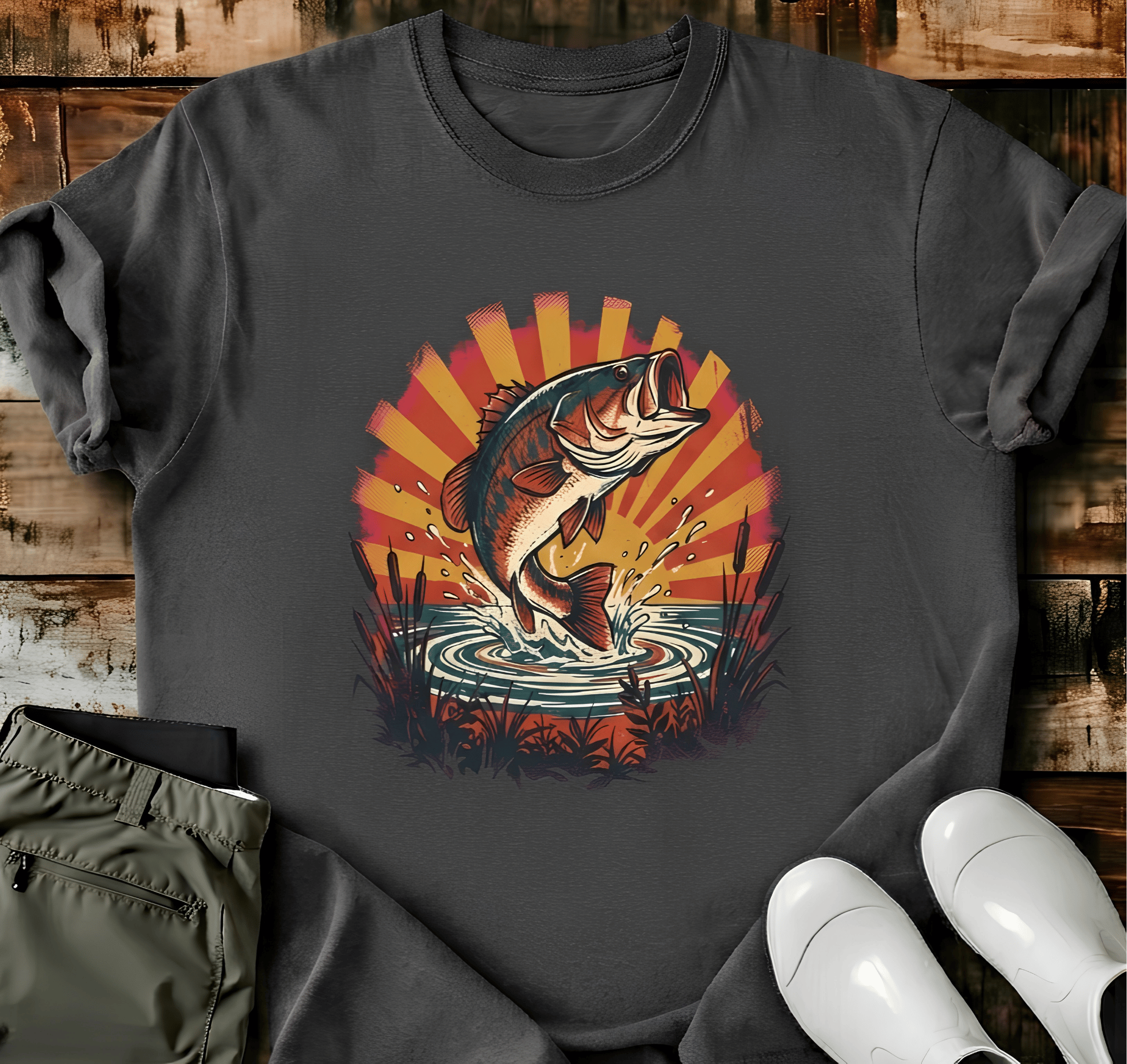 Retro Sunburst Bass T-Shirt