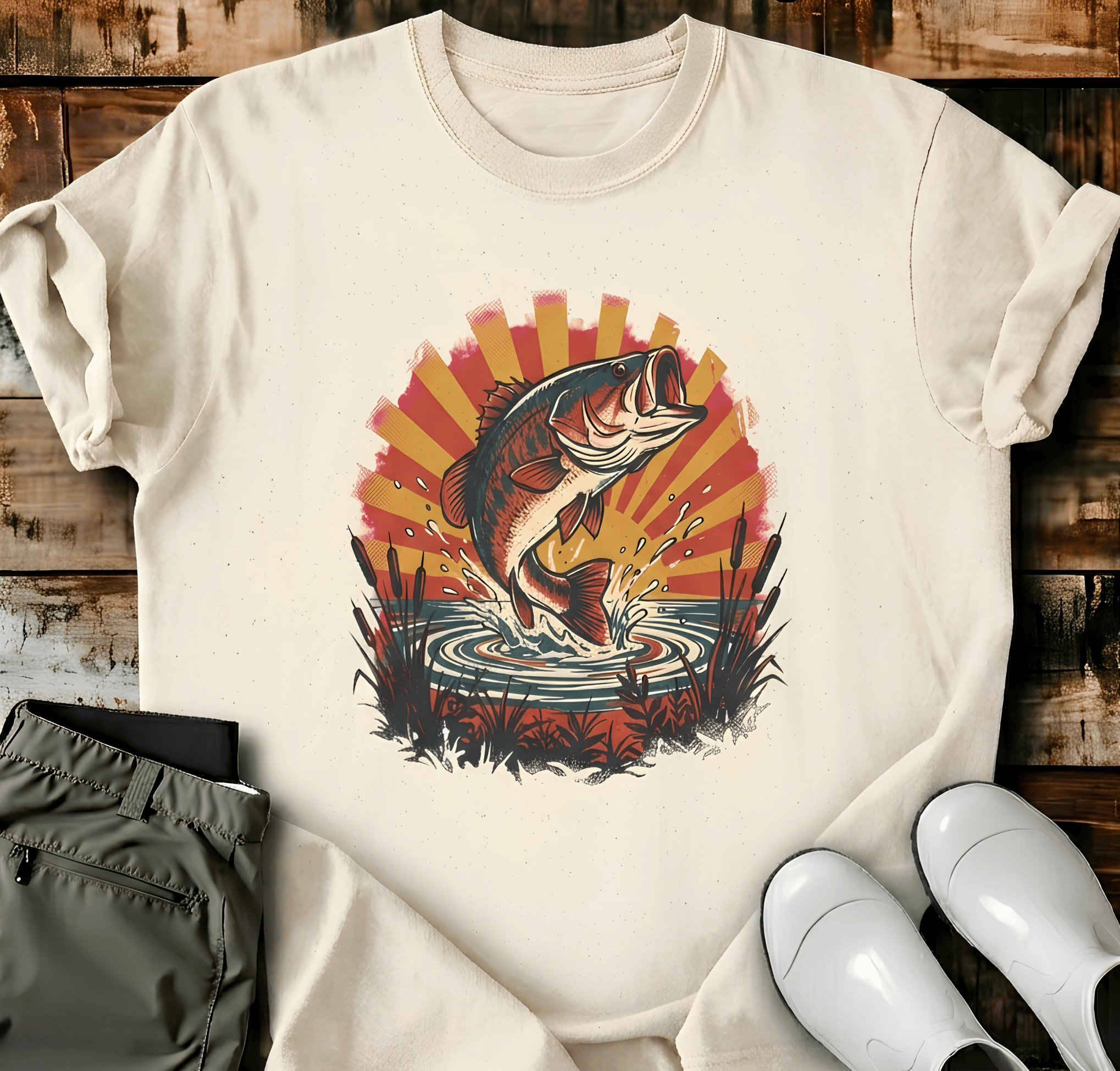 Retro Sunburst Bass T-Shirt