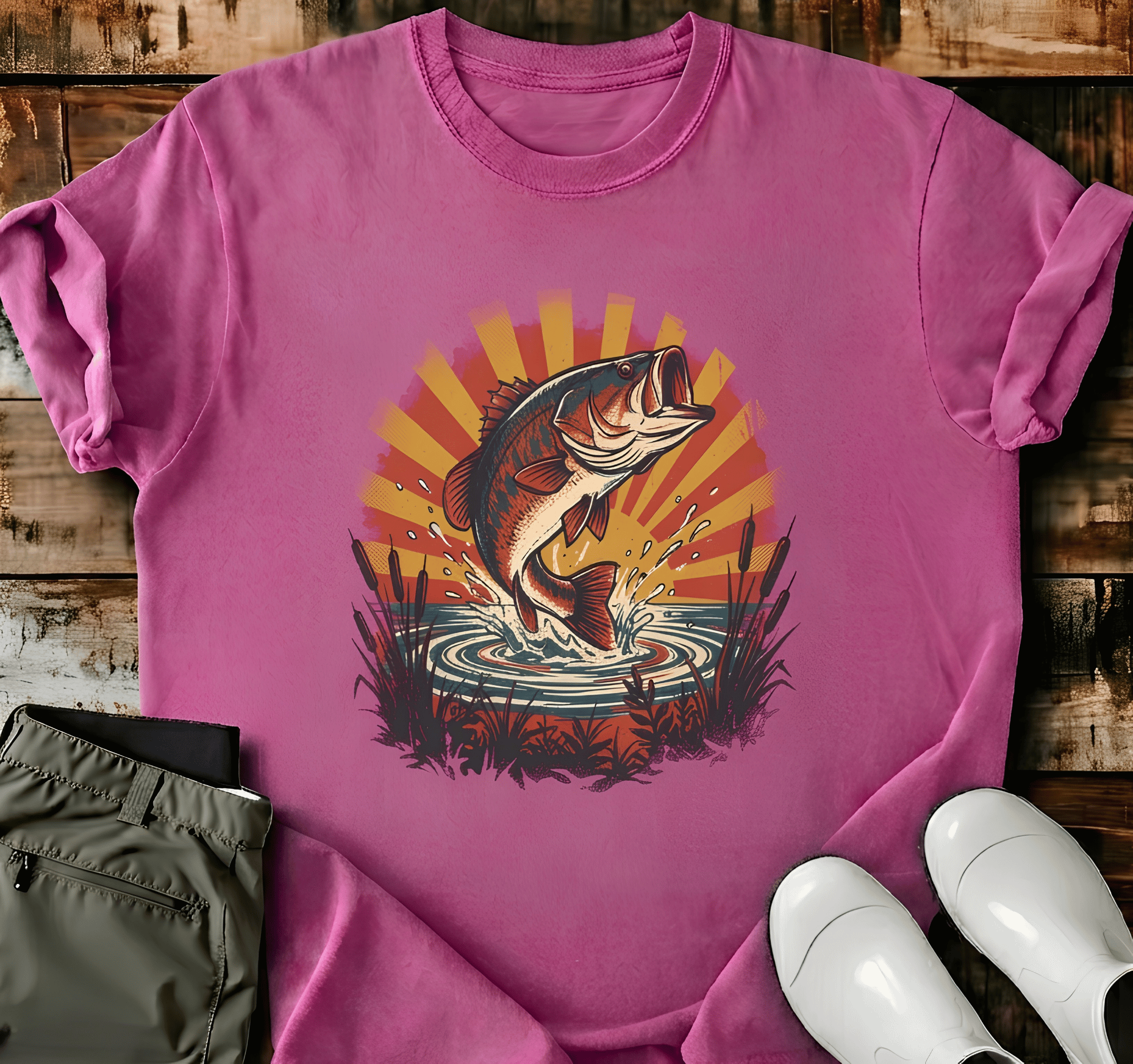 Retro Sunburst Bass T-Shirt