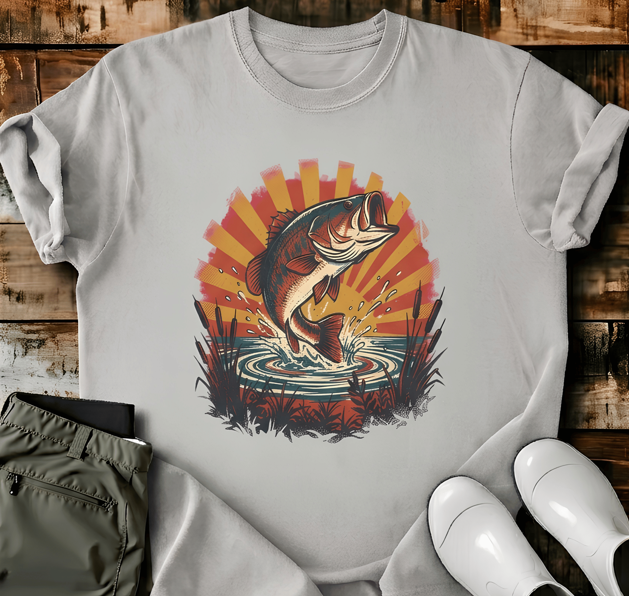 Retro Sunburst Bass T-Shirt
