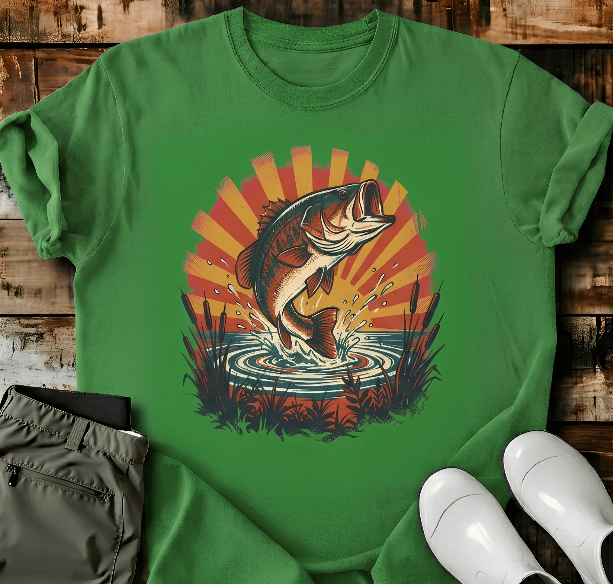 Retro Sunburst Bass T-Shirt