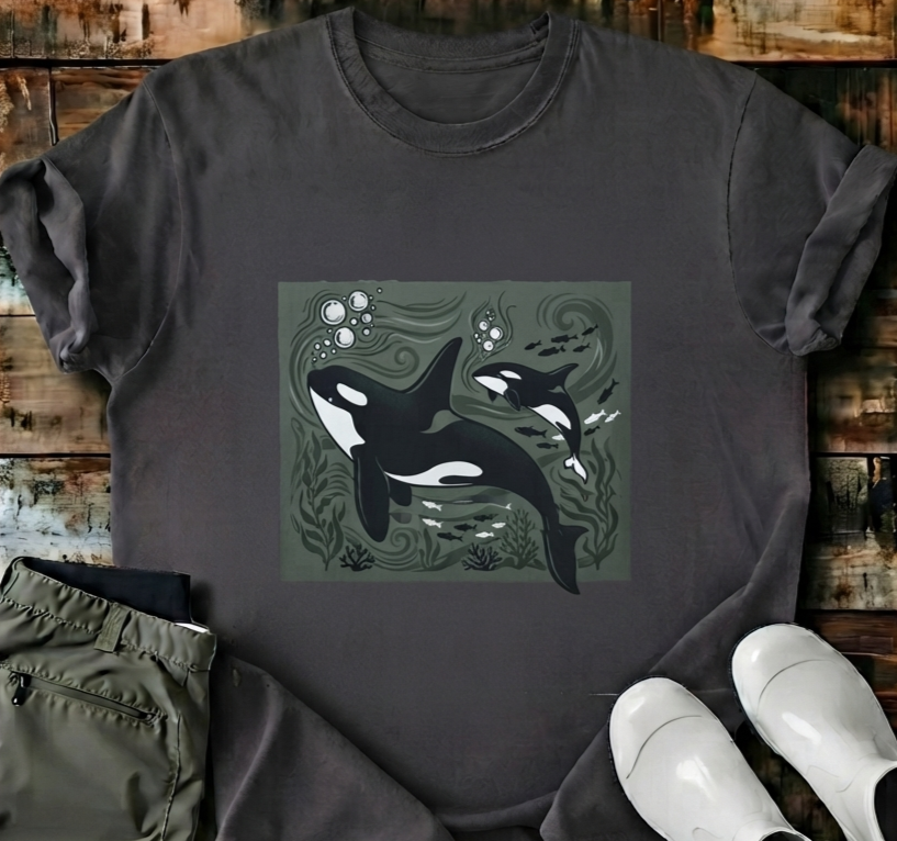 Orca Tapestry T-Shirt