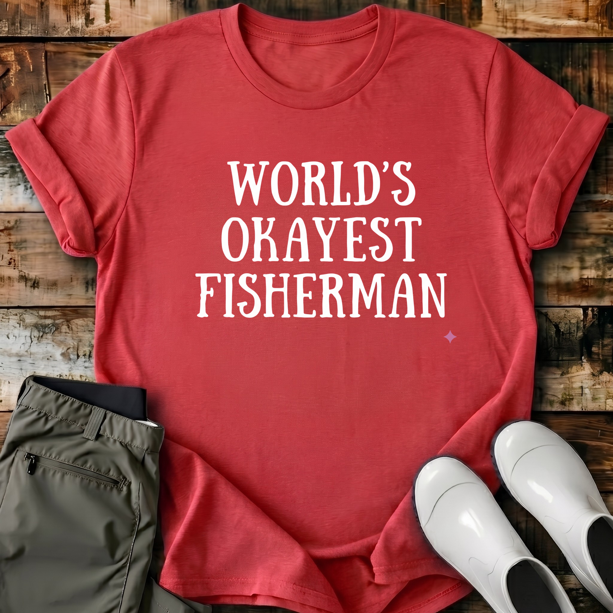 World's Okayest Fisherman T-Shirt