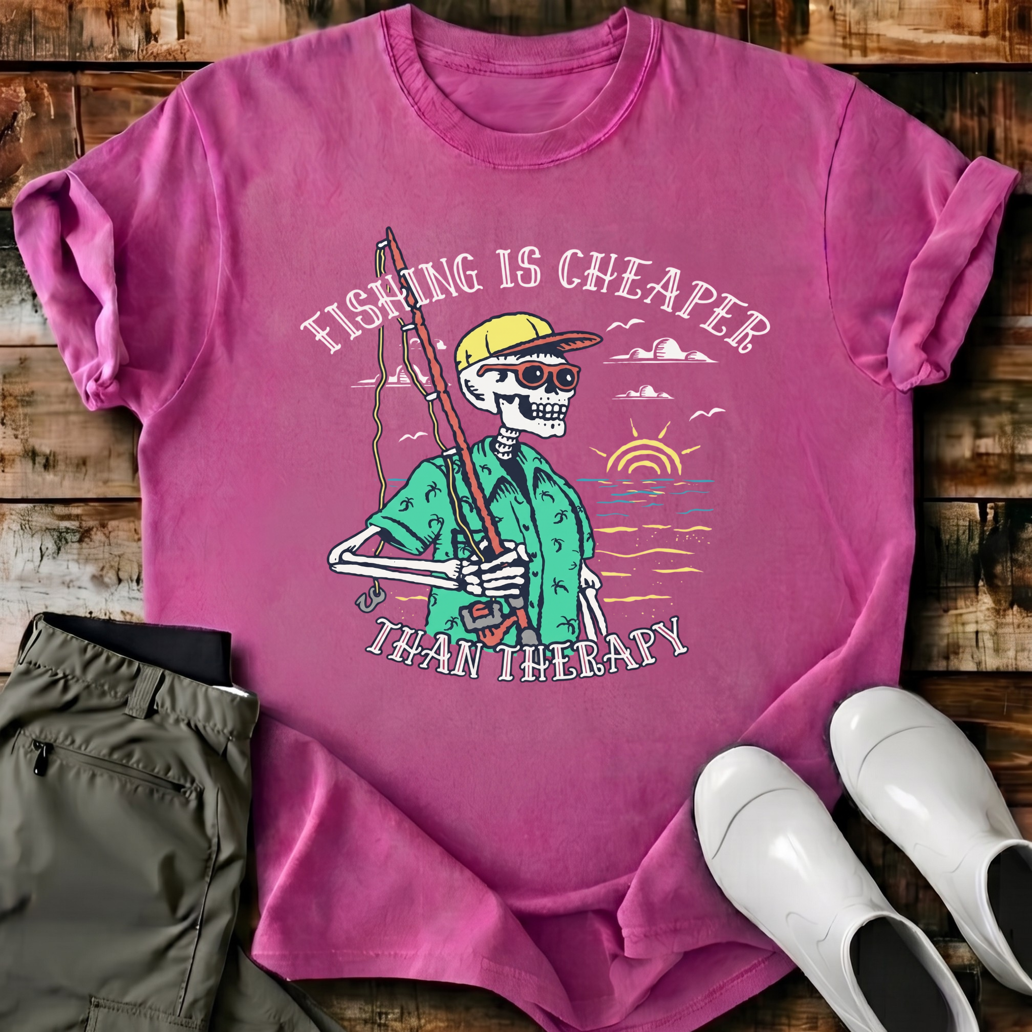 Fishing Is Cheaper Than Therapy T-Shirt