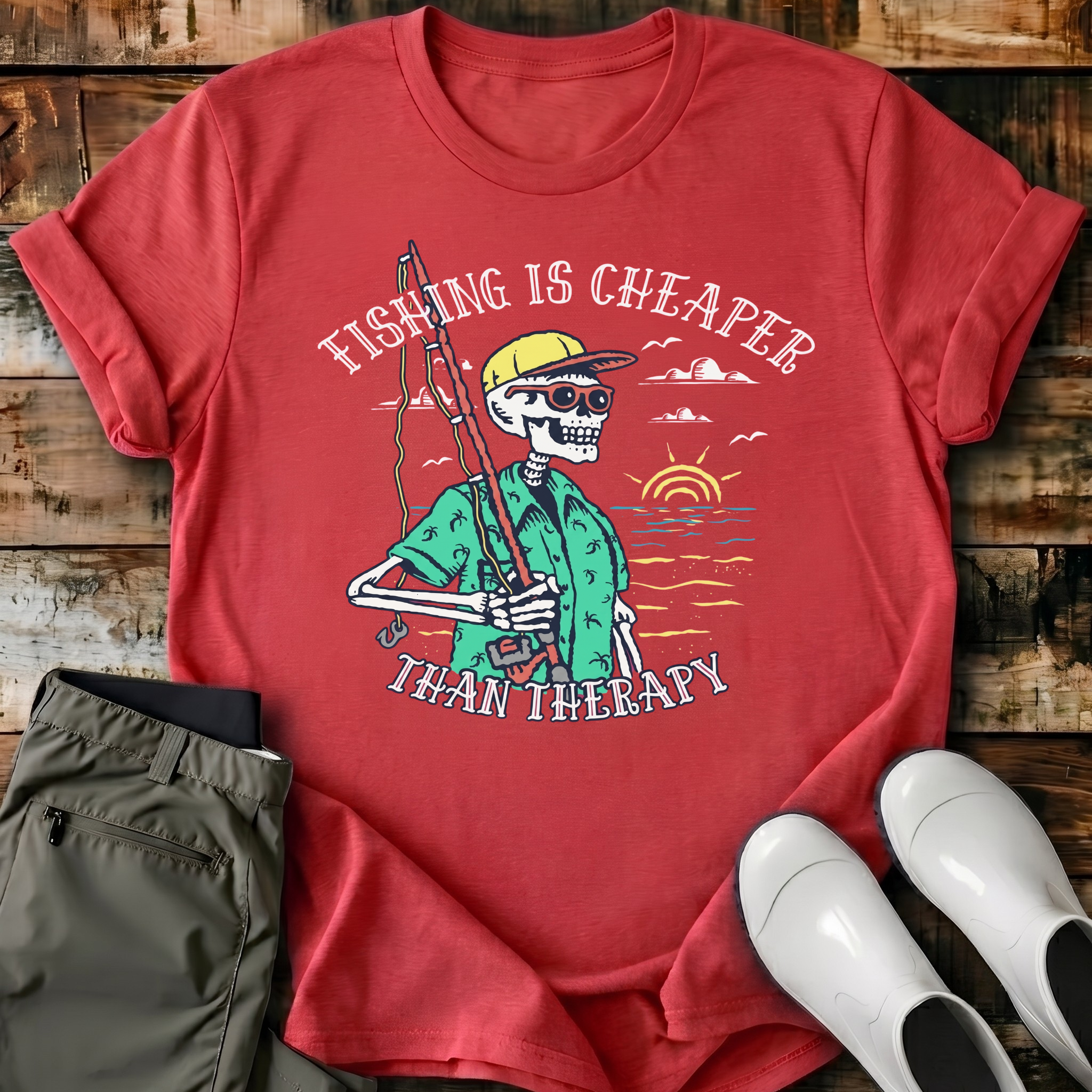 Fishing Is Cheaper Than Therapy T-Shirt