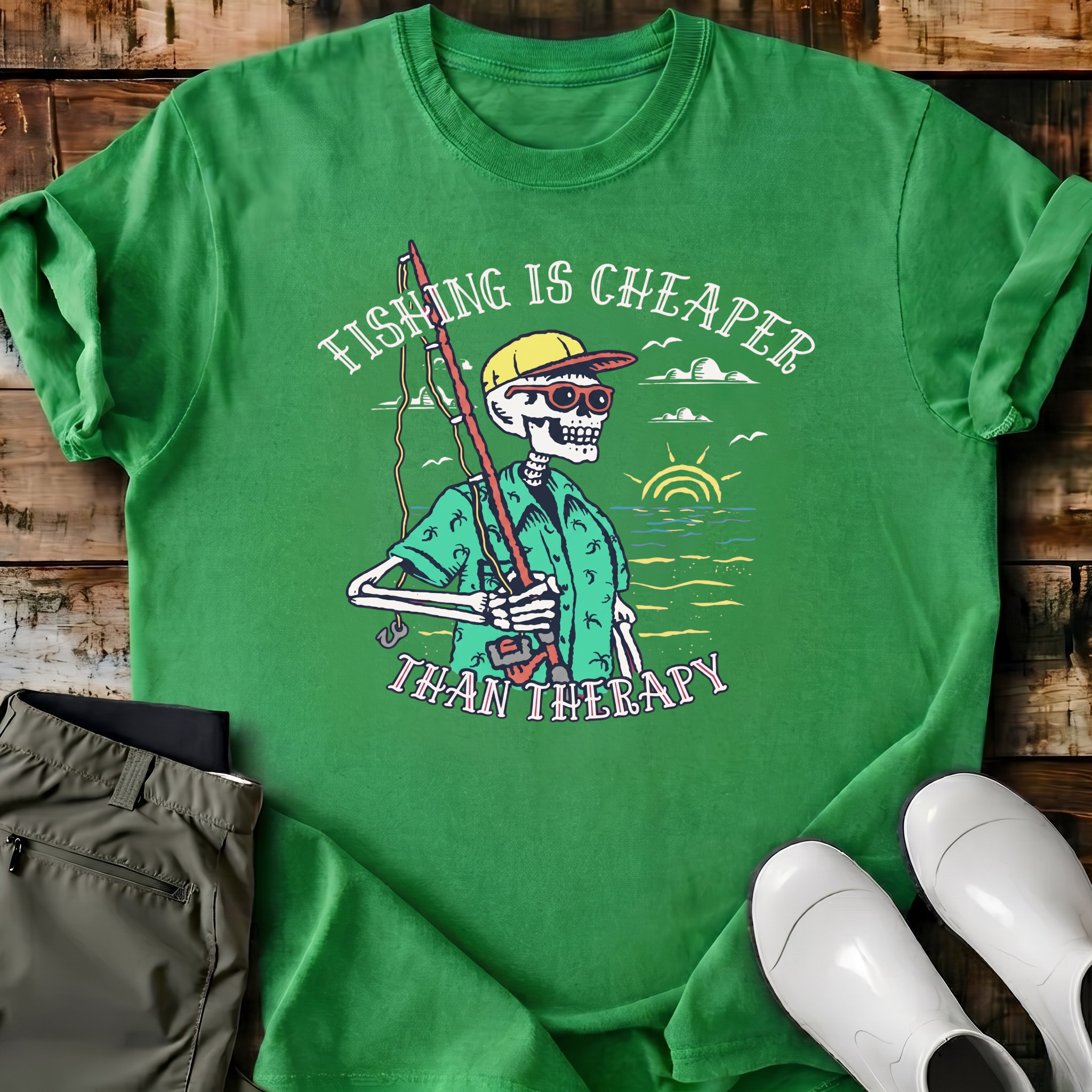 Fishing Is Cheaper Than Therapy T-Shirt