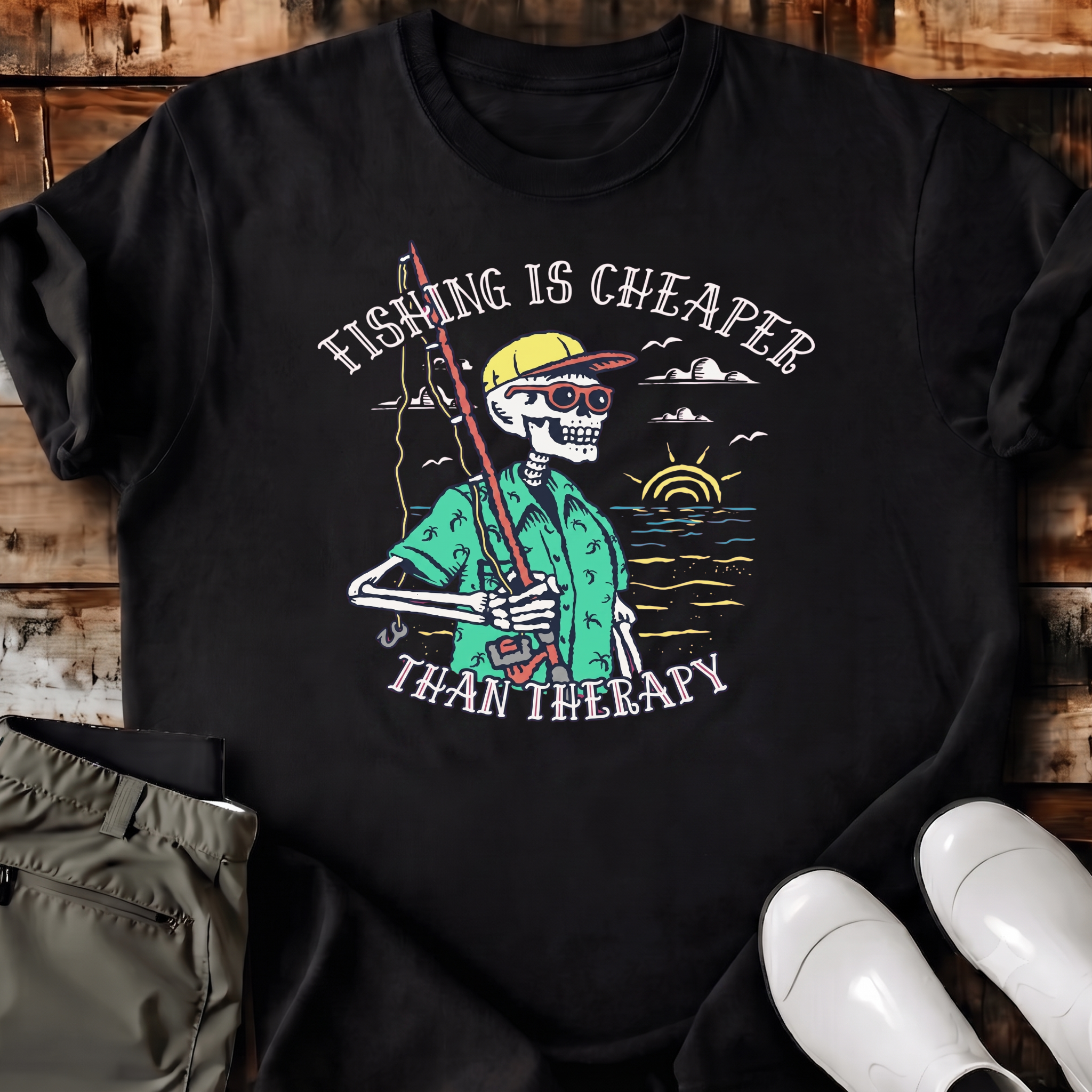 Fishing Is Cheaper Than Therapy T-Shirt
