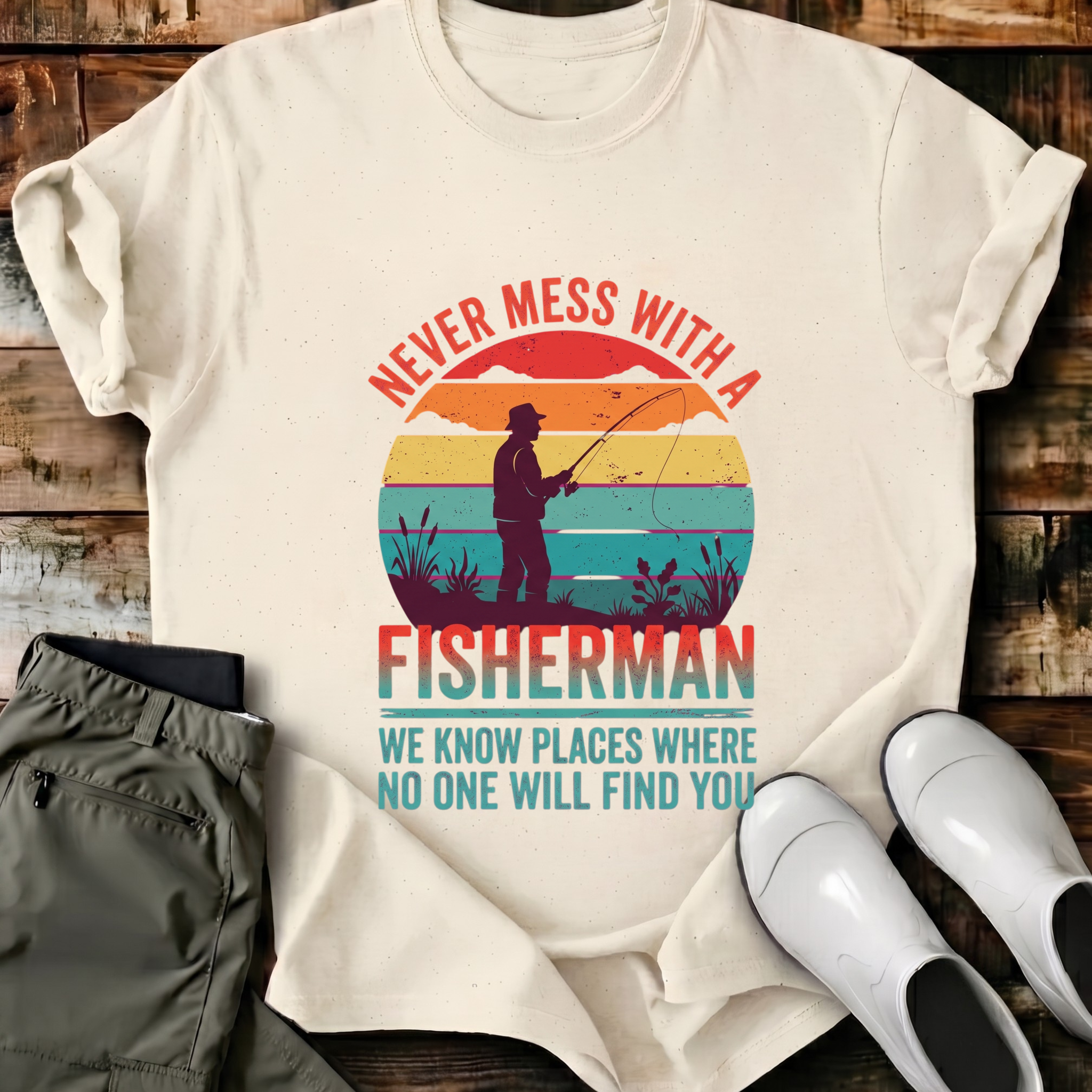Never Mess With A Fisherman T-Shirt