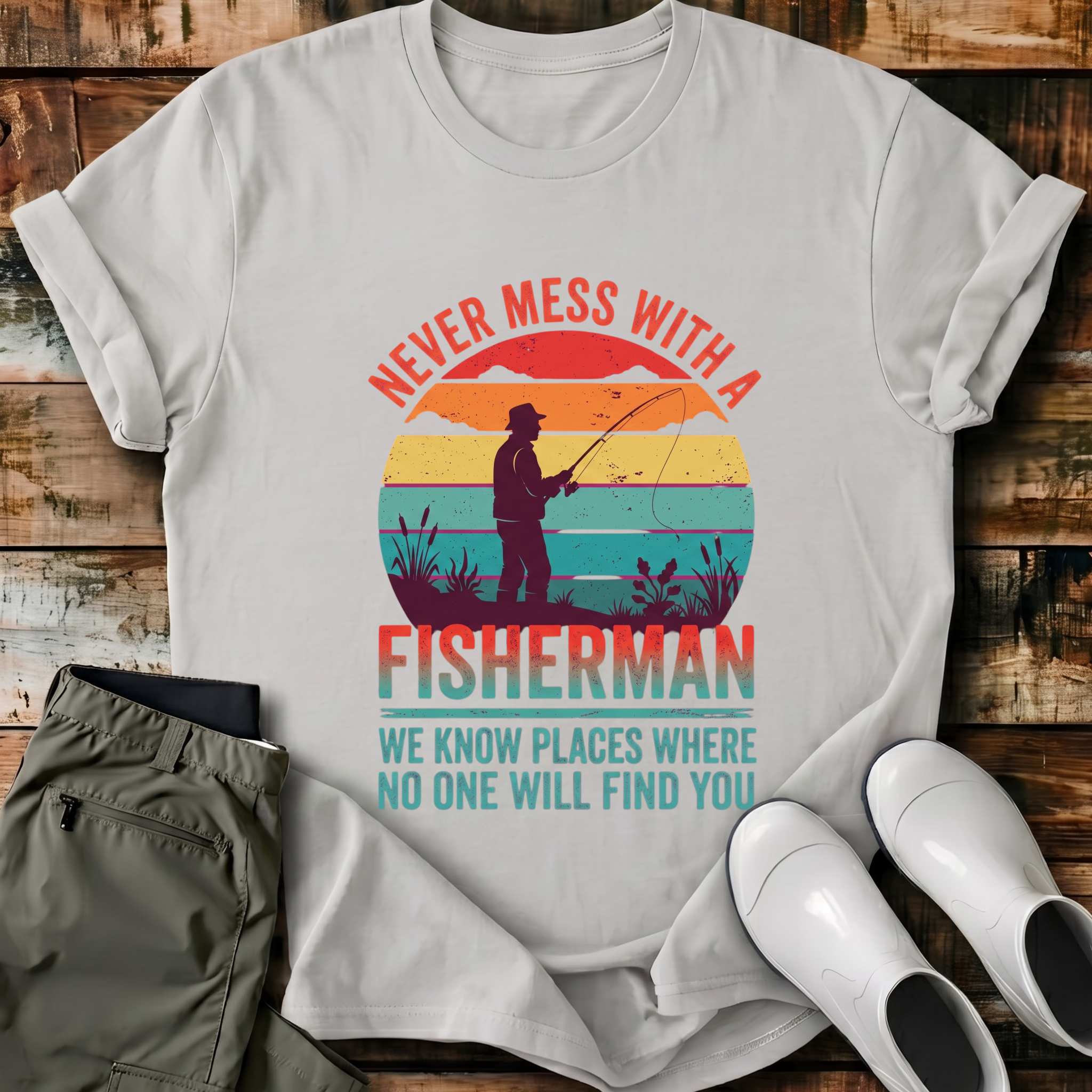 Never Mess With A Fisherman T-Shirt