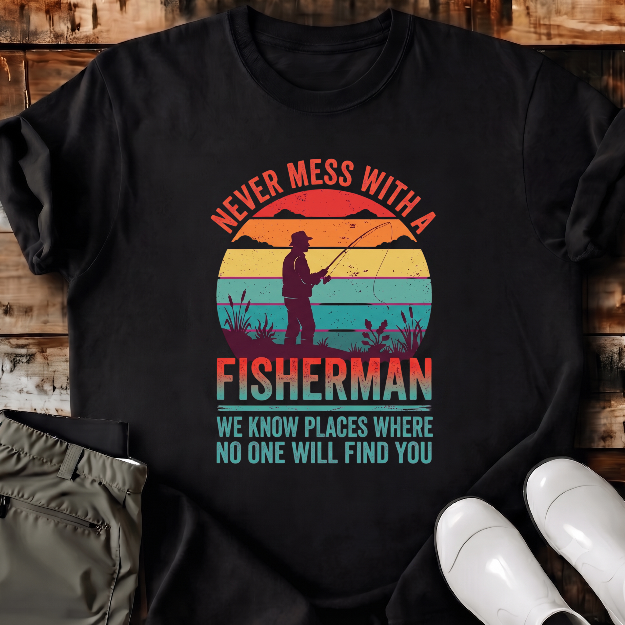 Never Mess With A Fisherman T-Shirt