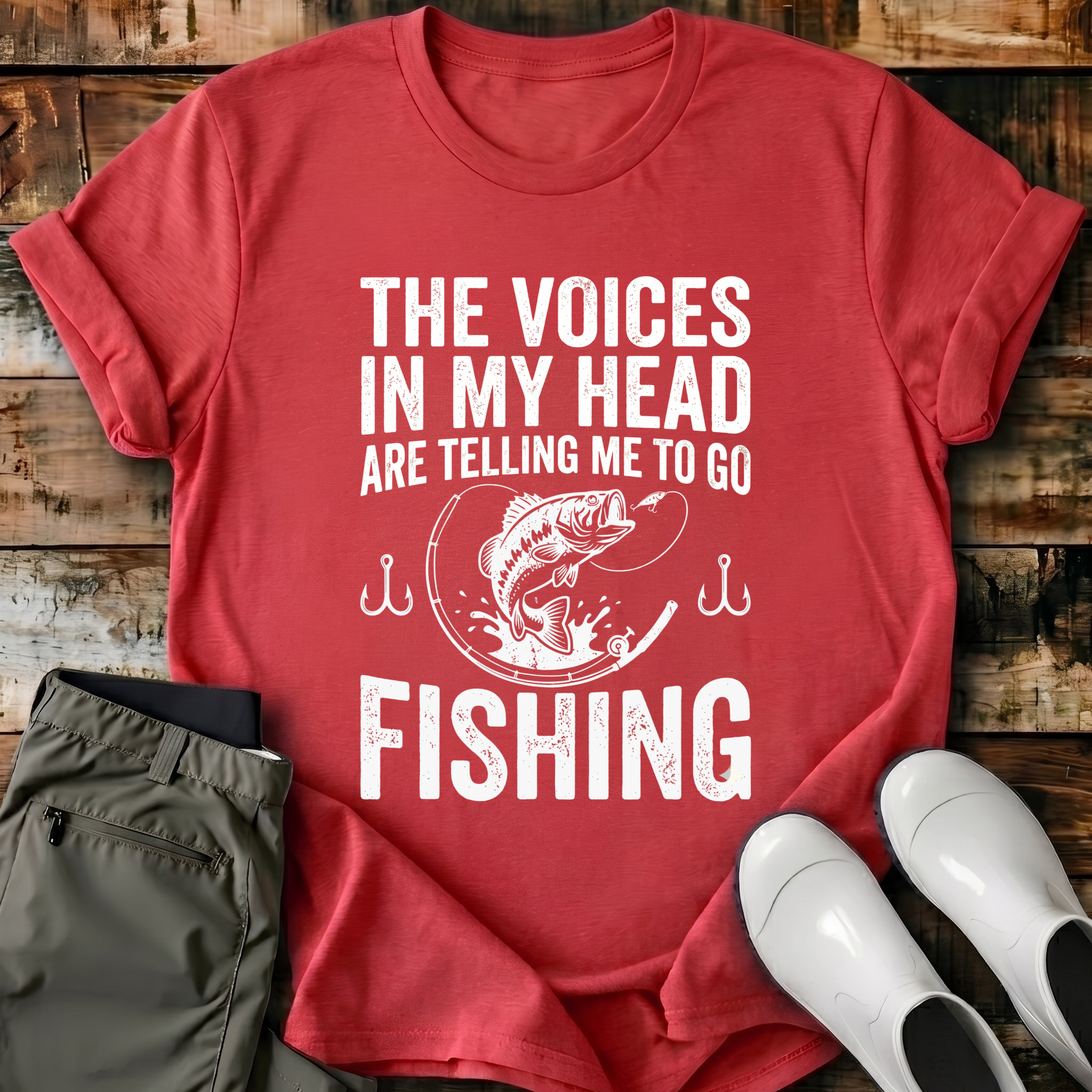 Voices Are Telling Me To Go Fishing T-Shirt