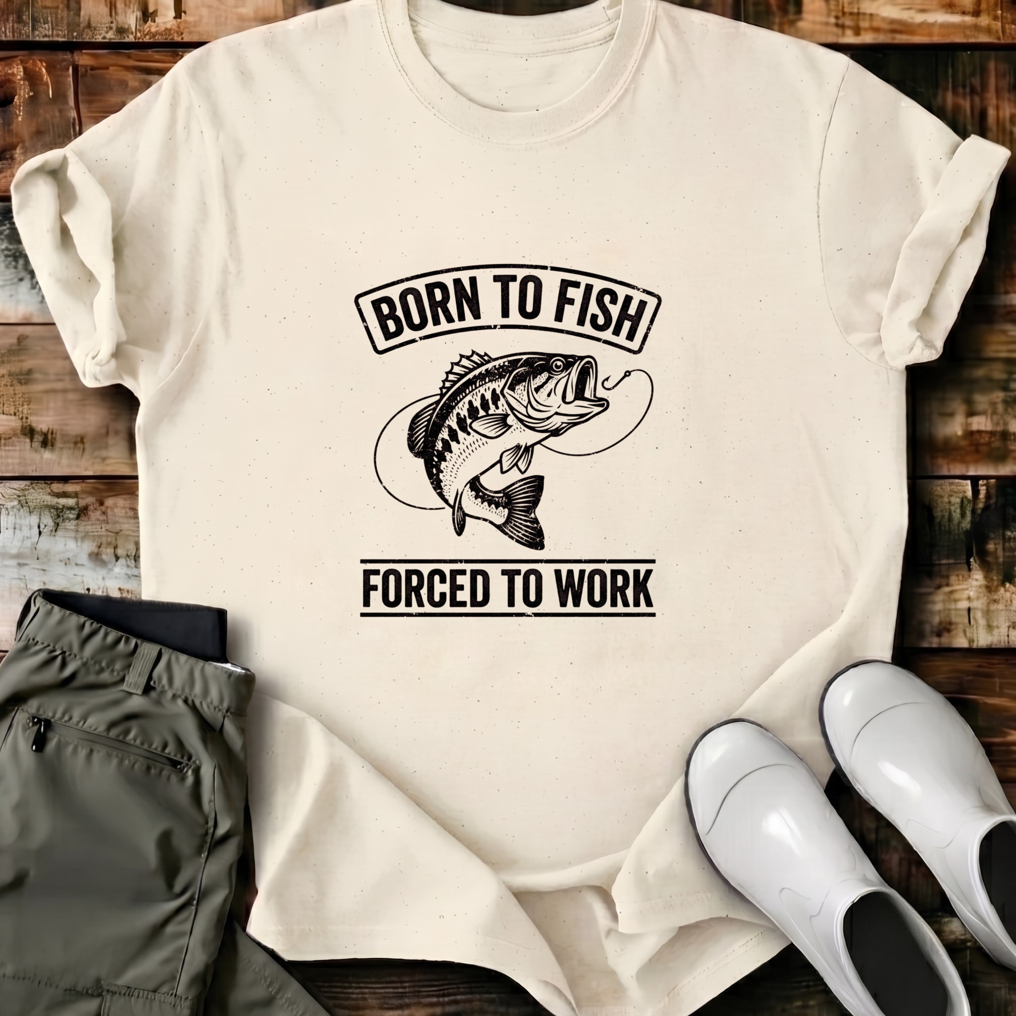 Born To Fish Forced To Work T-Shirt