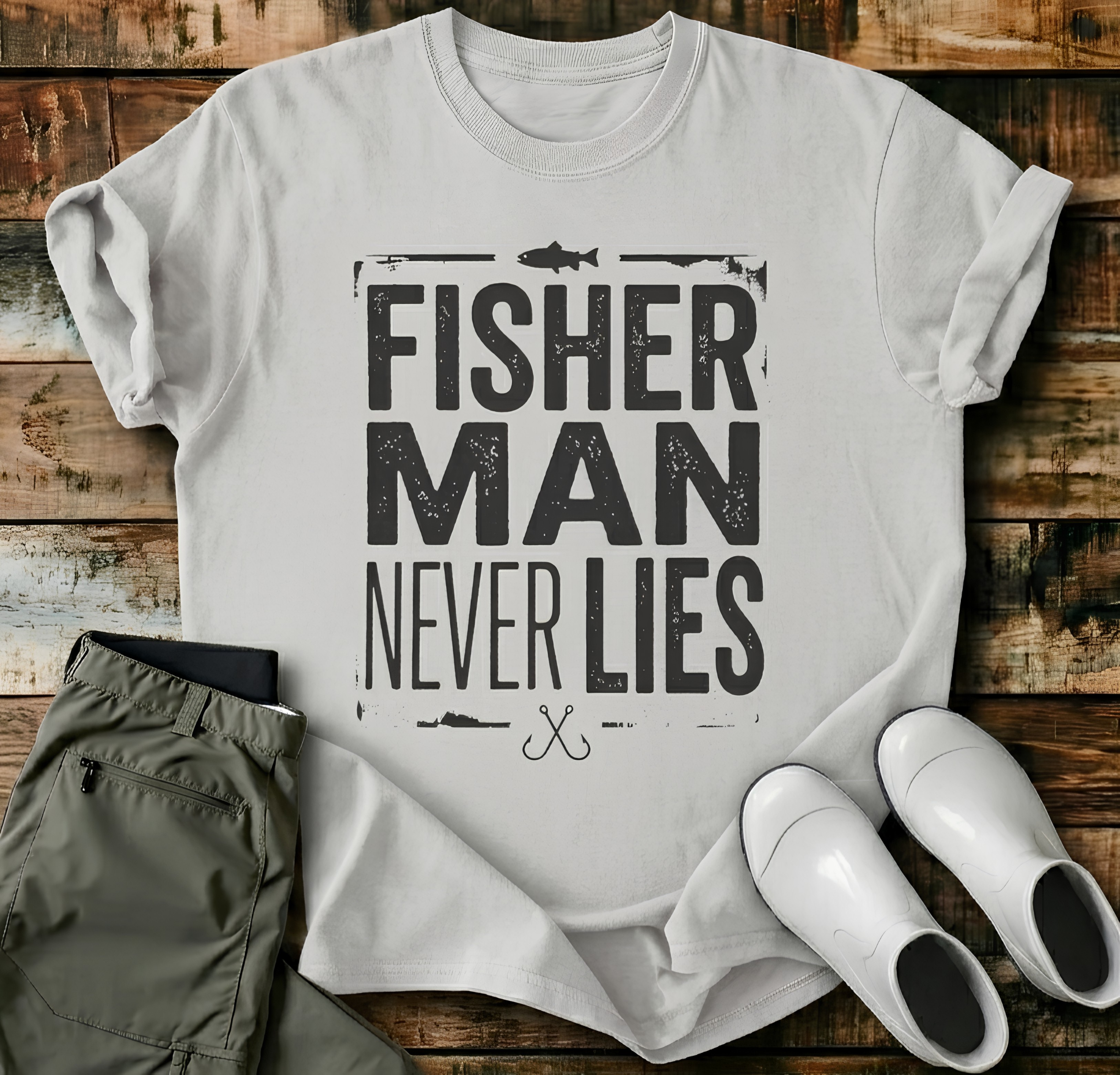 Fisherman Never Lies T-Shirt | Fishing Graphic Tee
